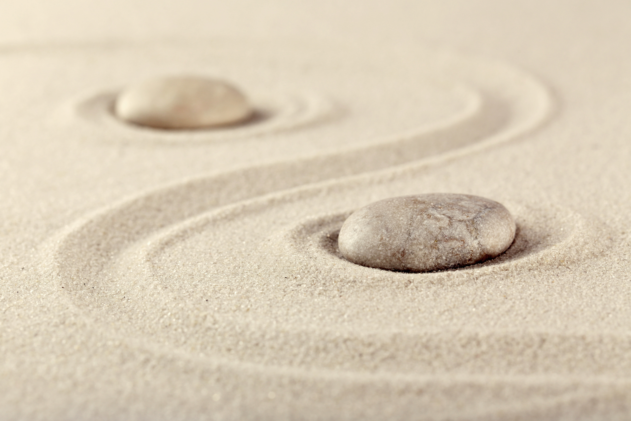 Spa Stones on Yin Yang Sand